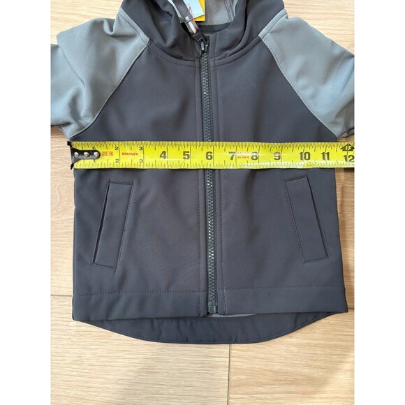 Cat & Jack Baby Boy 12M Hooded Zip-Up Jacket Coat Two-Tone Gray - Picture 4 of 10